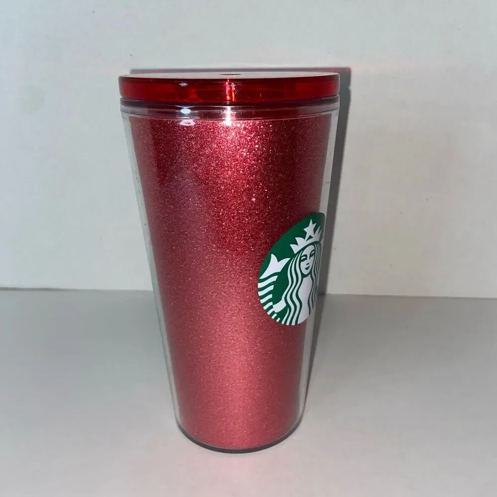Starbucks Red Glitter Holiday Tumbler 16 fl oz 2020